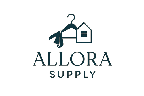 Logo that combine the store name "Allora Supply" selling apparel and accessories for women and house and office supplier